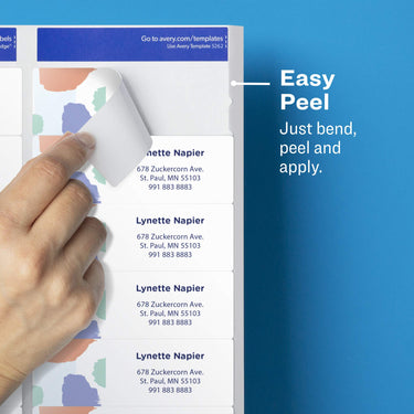 Avery Printable Address Labels with Sure Feed, Matte Clear, 1-1/3